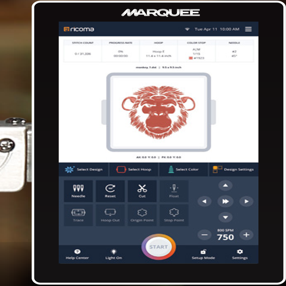 Ricoma SWD Series Single Head Embroidery Machine