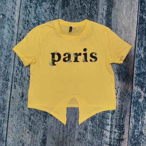 Yellow Ladies Crop Top