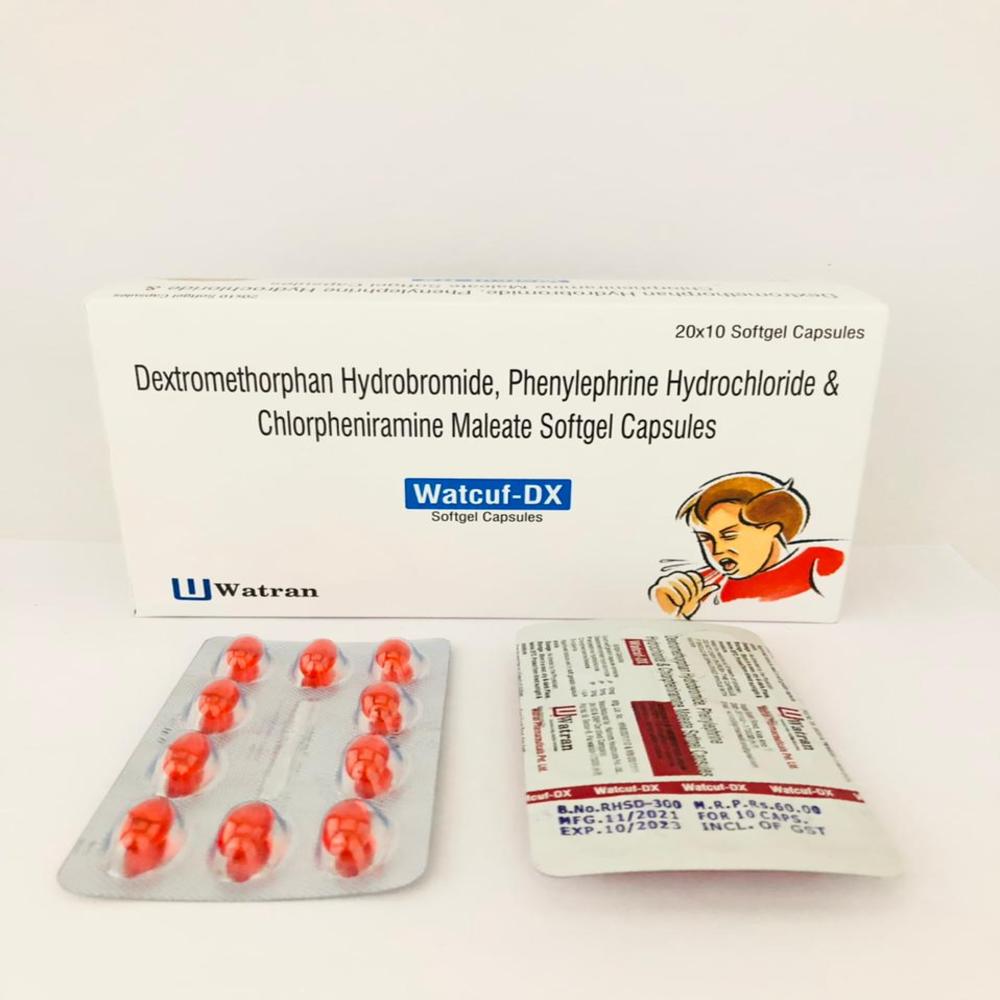  Dextromethorphan Hydrobromide I.P. 10mg + Chlorpheniramine Maleate I.P. 2mg + Phenylephrine HCL I.P. 5mg (Softgel) Capsules