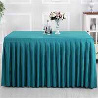 Wedding Table Cover - Color: White With Metallic Gold Accents