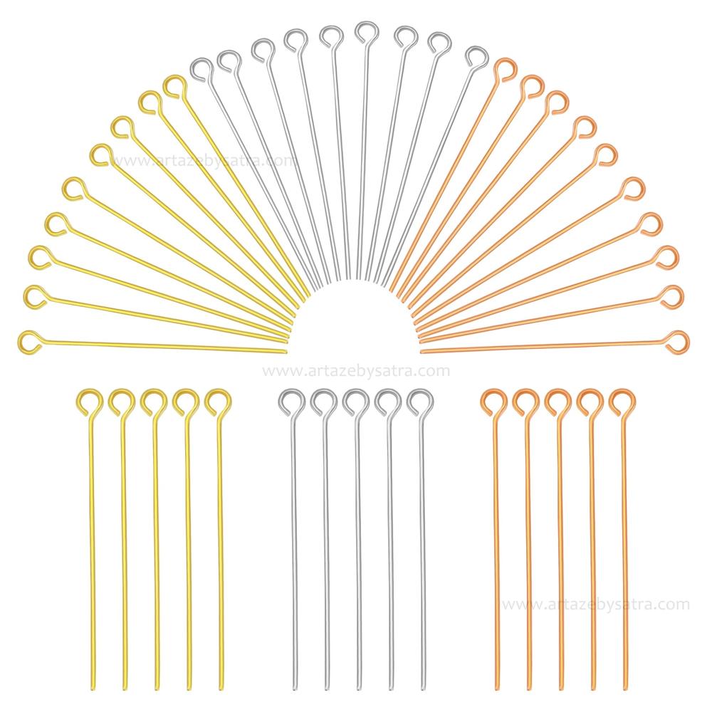 Brass I Pin - 18k Gold Platted | High Quality | Qty : 50pcs | BF132