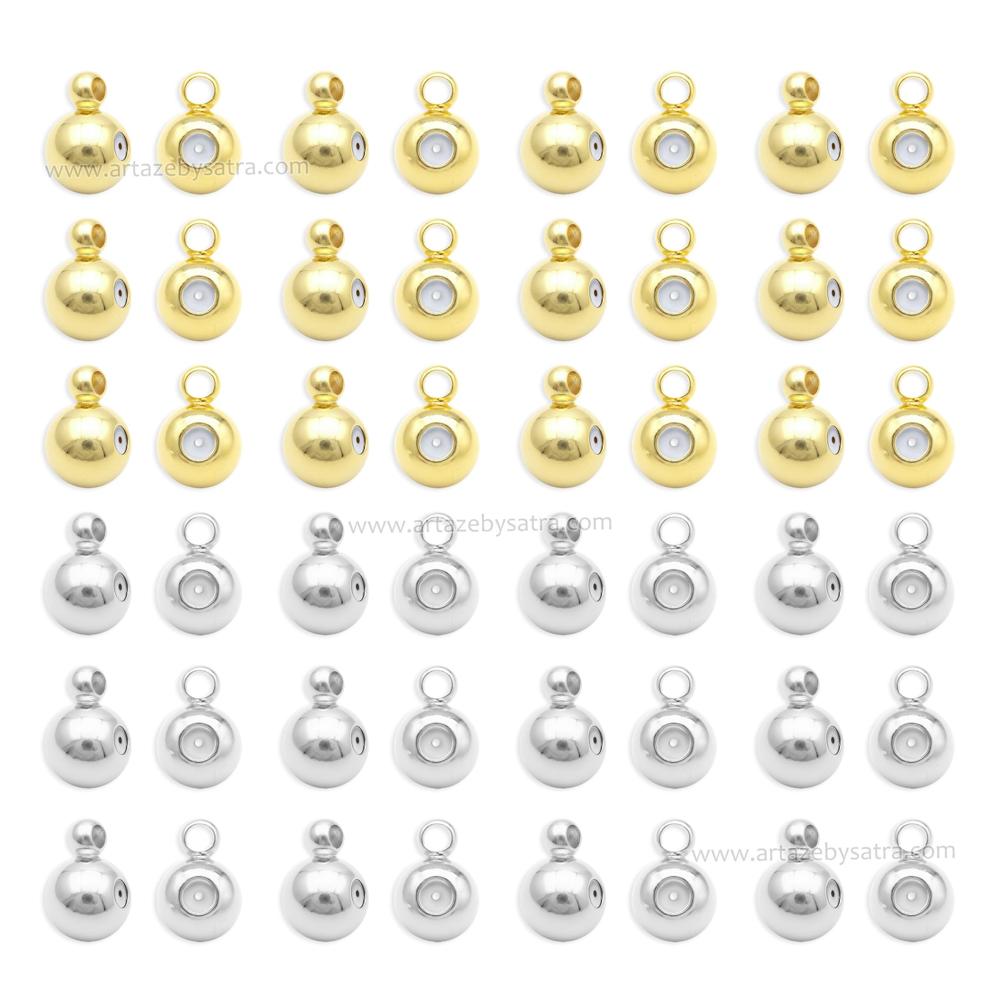 Brass Stopper Beads | Qty : 10pcs | BF134