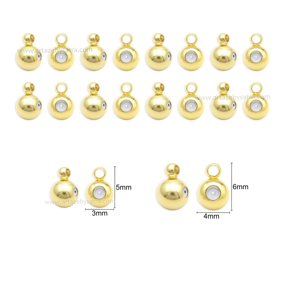 Brass Stopper Beads | Qty : 10pcs | BF134
