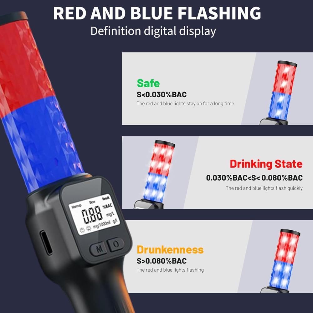 True Sense MR991 Portable Alcohol Breath Analyser Professional Alcohol Testing Machine, AT-34