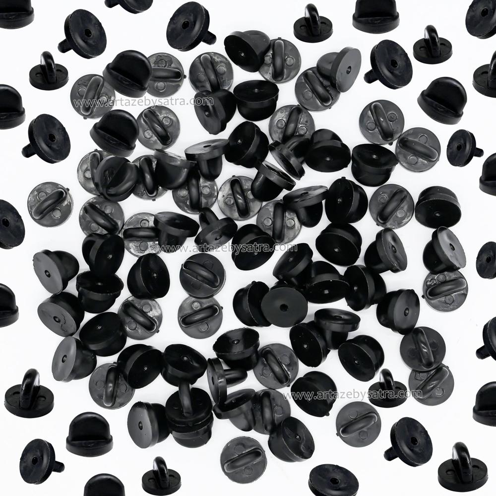 Rubber Pin Backs PVC Butterfly Clutch Pins | Size : | Qty : 500pcs | BF86