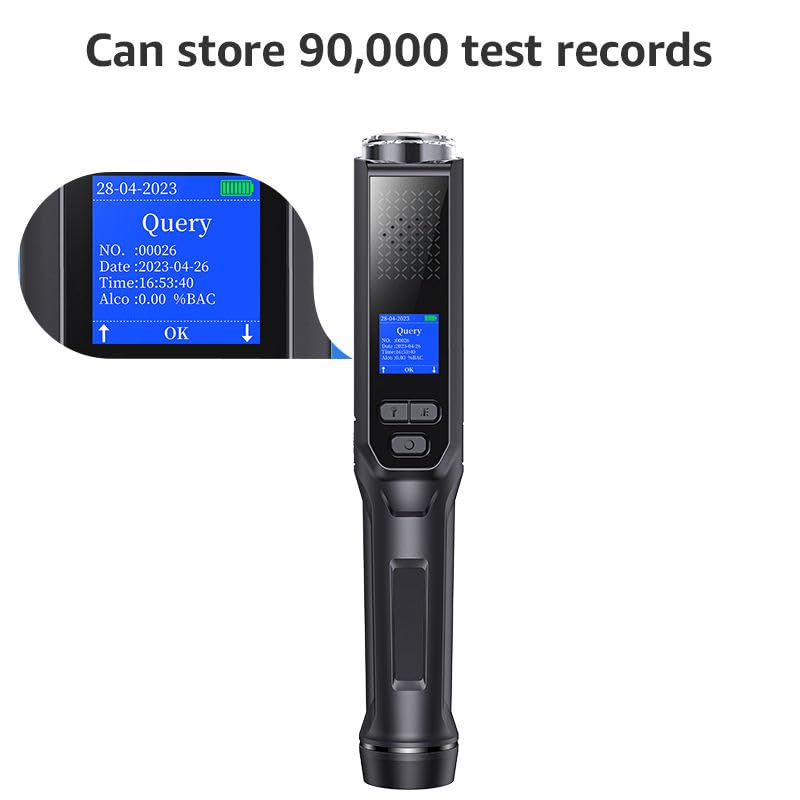 True Sense Mr. Black 07 Digital Alcohol Tester with LED Indicator Rechargeable Breath Analyzer, AT-36