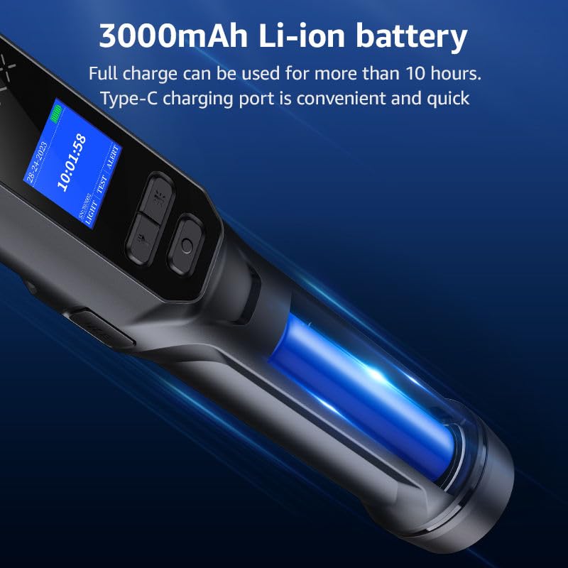 True Sense Mr. Black 07 Digital Alcohol Tester with LED Indicator Rechargeable Breath Analyzer, AT-36