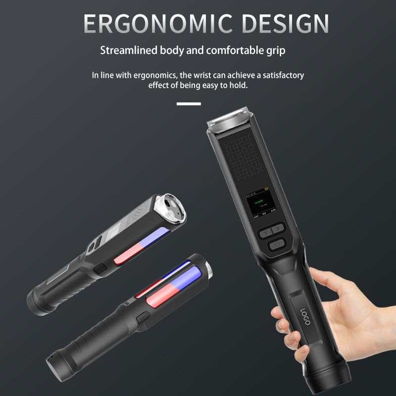 True Sense Mr. Black 07 Digital Alcohol Tester with LED Indicator Rechargeable Breath Analyzer, AT-36