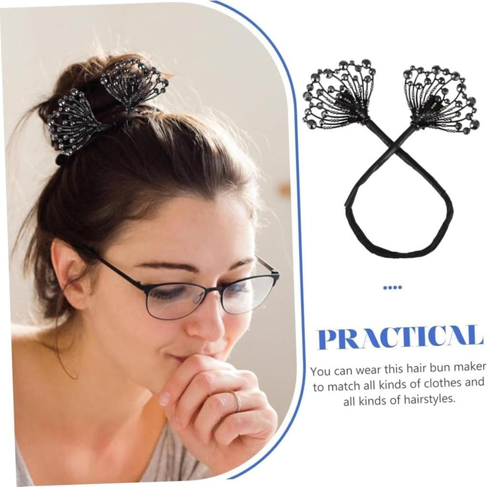 Floral Hair Bun Maker Clip for Women