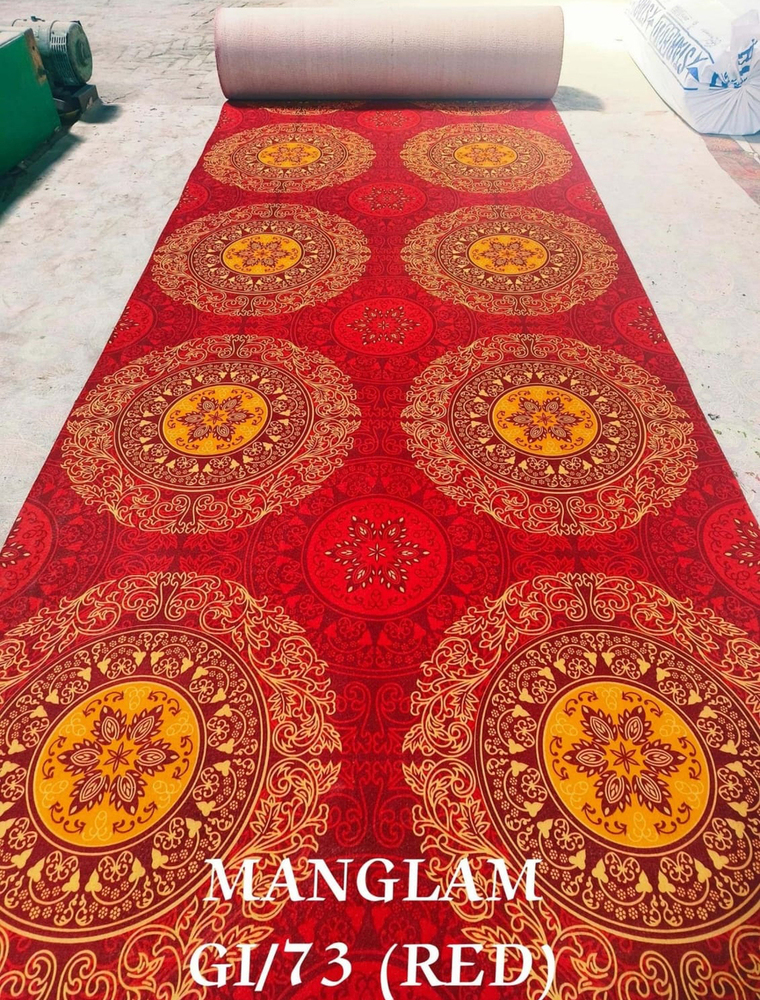 Manglam GI73 Red Printed Carpet
