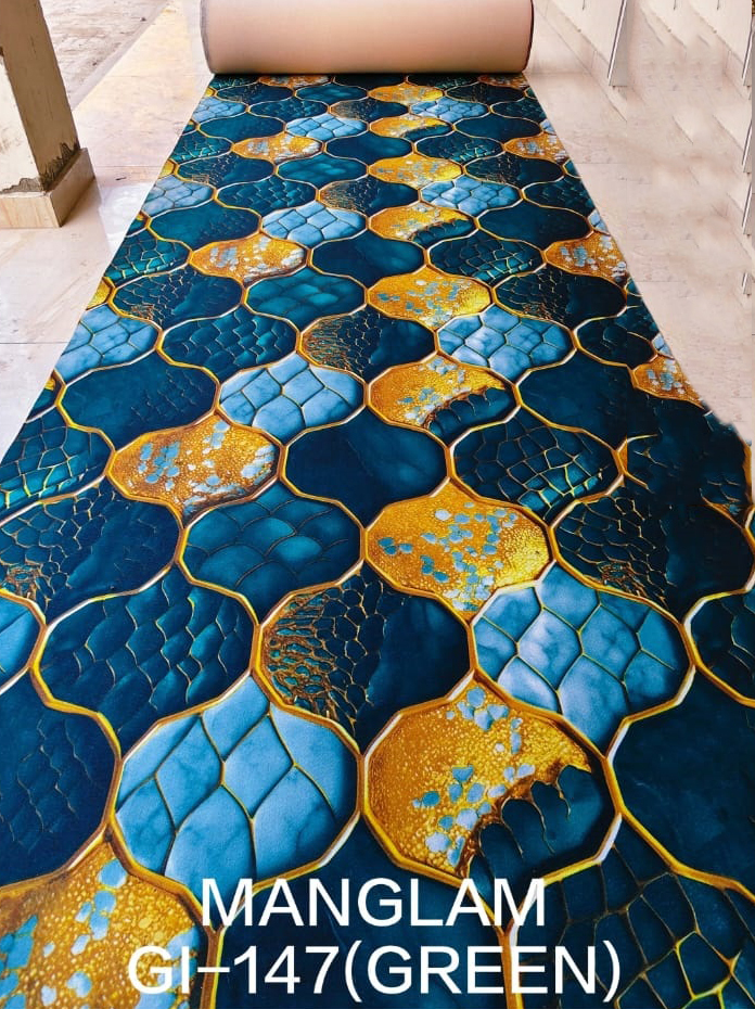 Manglam GI147 Green Printed Carpet