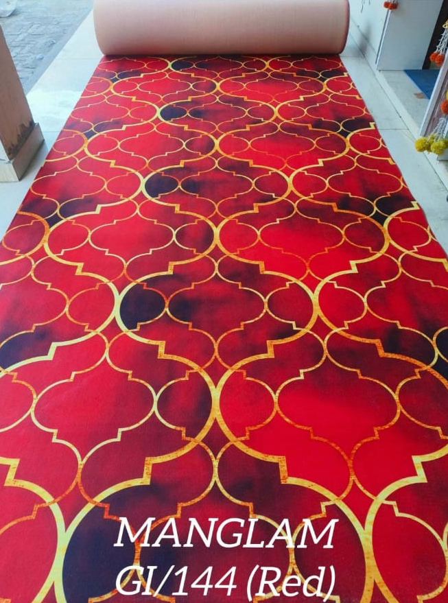 Manglam GI144 Red Printed Carpet