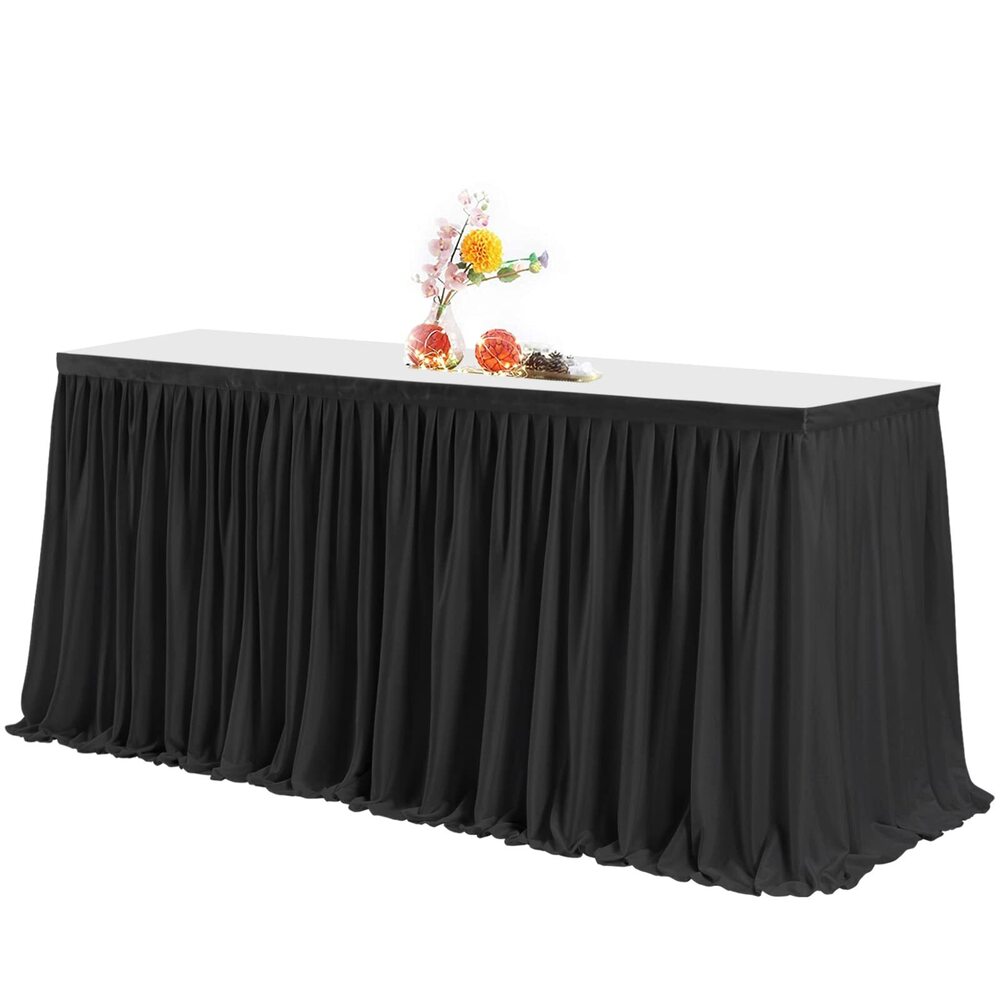 Black Polyester Table Frills