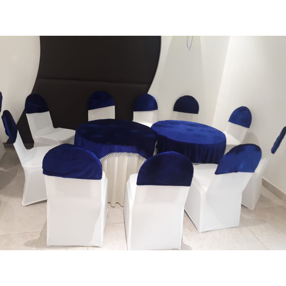 Blue And White Tent Table And Chair Sets