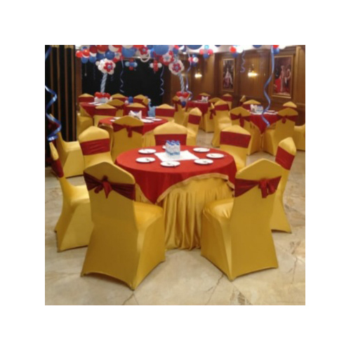 Red And Golden Tent Table And Chair Sets