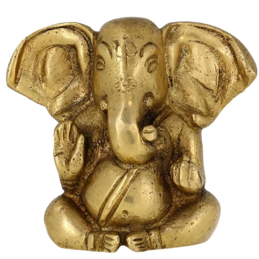 Brass Laxmi On Kamal Base