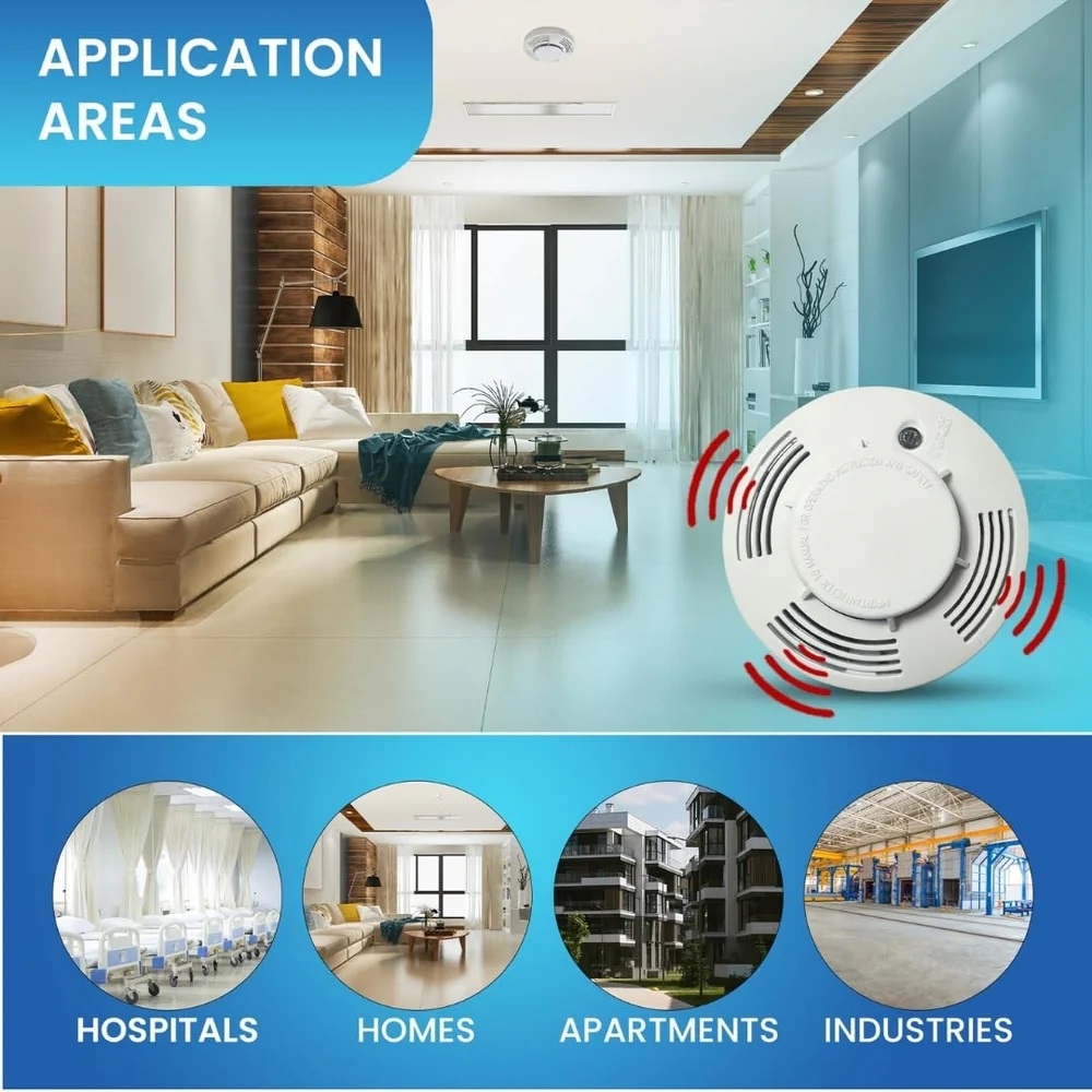 True Sense Smoke Detection Sensor System with Alarm 85 dB, TS-01