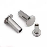 Ms Semi Hollow Rivet - Mild Steel, 6-50 Mm Length, Metallic Silver | Zinc Plated, High Durability, Hammer Drive Installation