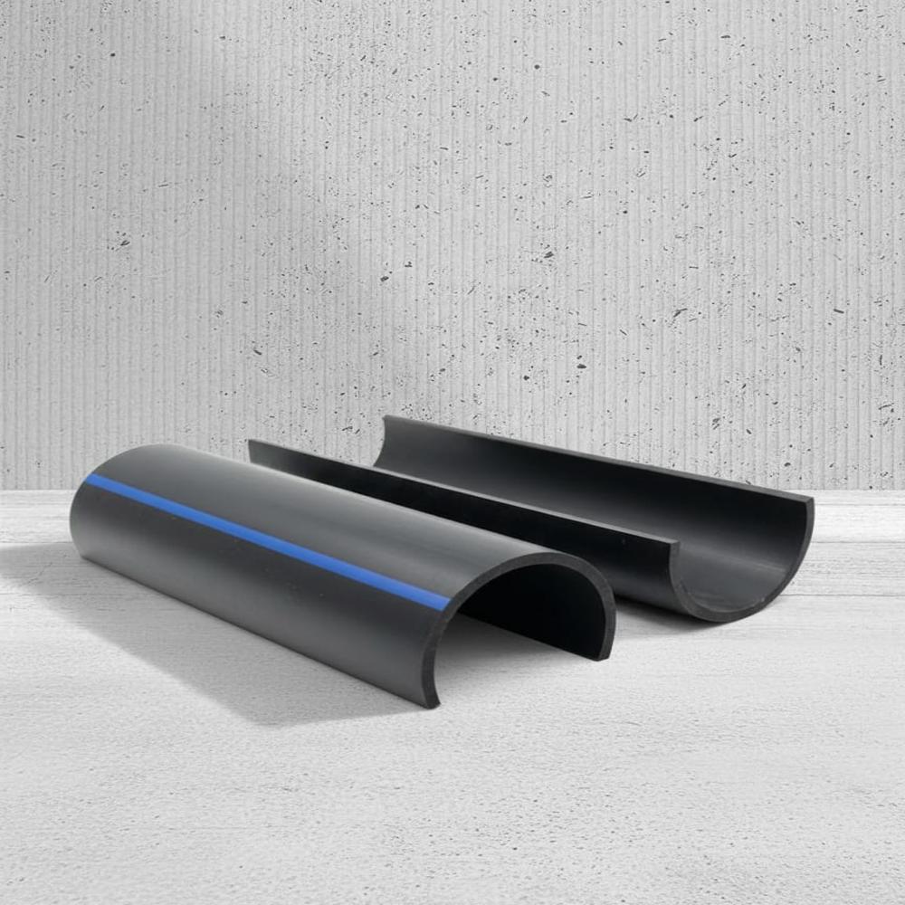 160MM HALF ROUND HIGH DENSITY POLYETHYLENE PIPE