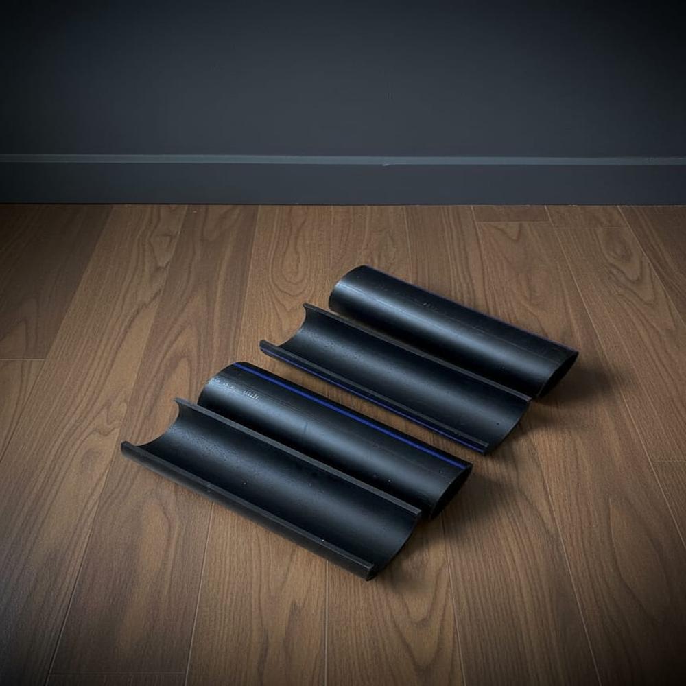 110MM HALF ROUND HIGH DENSITY POLYETHYLENE PIPE