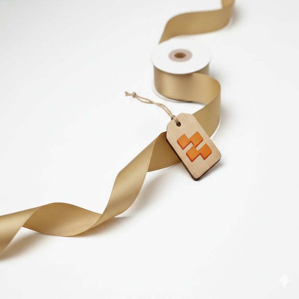 Premium 25mm Double-Sided Gold Satin Ribbon