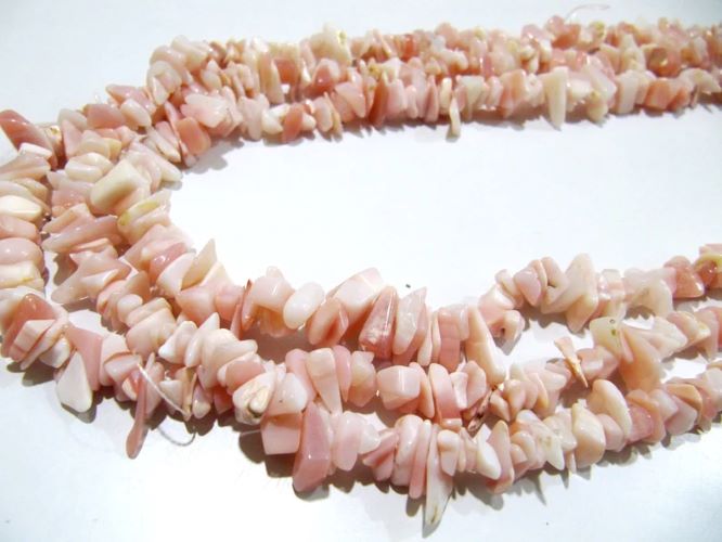 Natural Pink Opal Irregular Chip Gravel Uncut Nugget 6mm To 12mm Size Jewelry Making Beads Strand 34 Inches Long