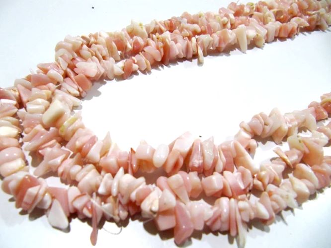 Natural Pink Opal Irregular Chip Gravel Uncut Nugget 6mm To 12mm Size Jewelry Making Beads Strand 34 Inches Long
