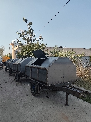 Garbage Tractor Trolley - Material: Iron
