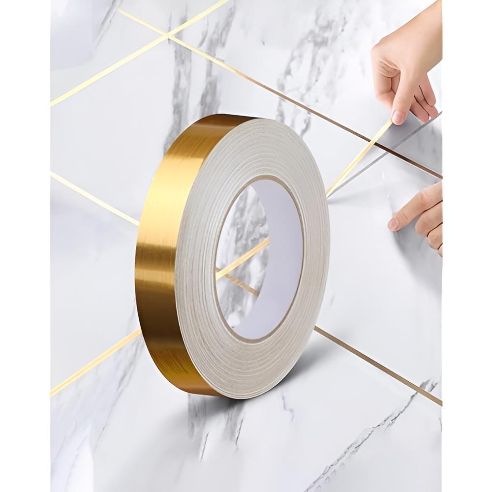 Tile Gap Sticker Golden Tape - Coating Type: Acrylic Adhesive Coating