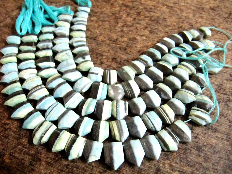 Natural Boulder Opal Bullet arrowhead Shape Briolette, Beads Size 9x12 To 10x14mm Strand 8 Inch