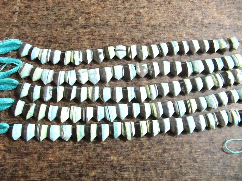 Natural Boulder Opal Bullet arrowhead Shape Briolette, Beads Size 9x12 To 10x14mm Strand 8 Inch