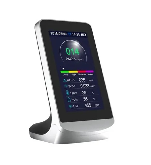 True Sense Wifi Co2 Meter Air Quality Detetor With 8 Features Carbon Dioxide Pm2.5 Pm1.0 Pm10 Detectors, Aqm-07