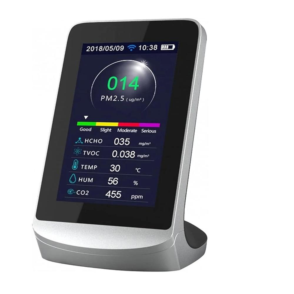 True Sense WIFI CO2 Meter Air Quality Detetor with 8 Features Carbon Dioxide PM2.5 PM1.0 PM10 Detectors, AQM-07