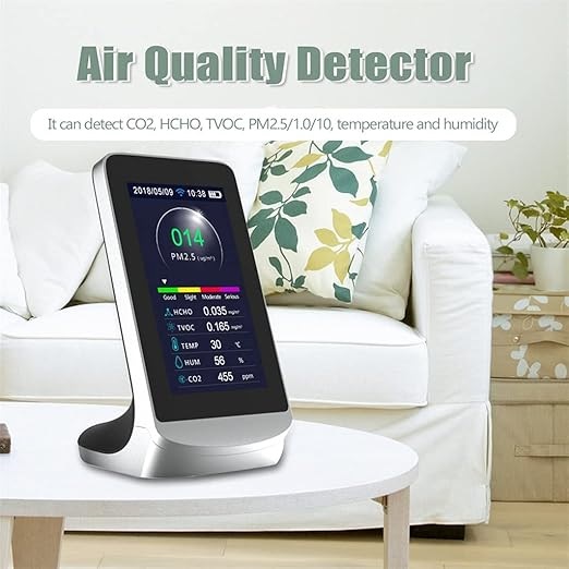 True Sense WIFI CO2 Meter Air Quality Detetor with 8 Features Carbon Dioxide PM2.5 PM1.0 PM10 Detectors, AQM-07