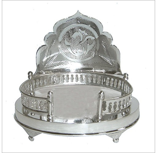 Silver Sinhasan - Material: Metal