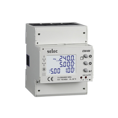 SELEC EM4M Single phase DIN RAIL Energy Meter