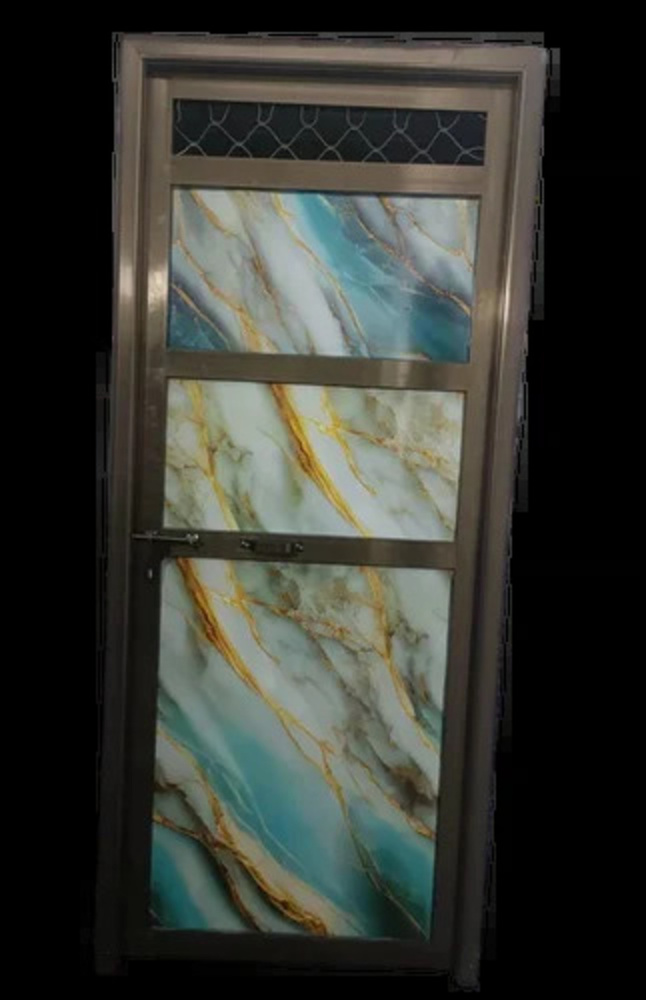 Aluminium Glass Door - Color: Silver/Aluminium Finish