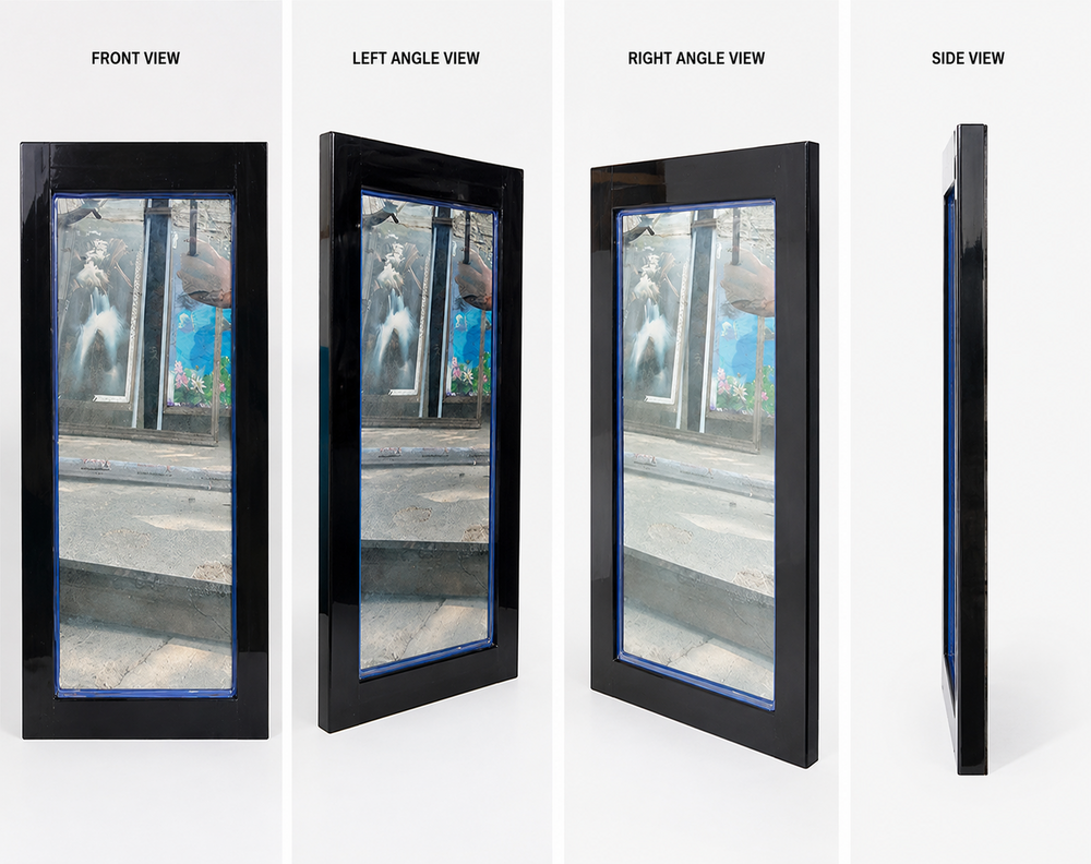 Black Aluminium Fixed Window - Design Type: Modern