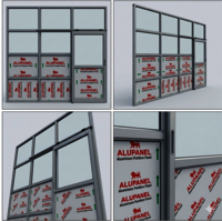 18 Gauge Aluminium Office Partition - Application: Home