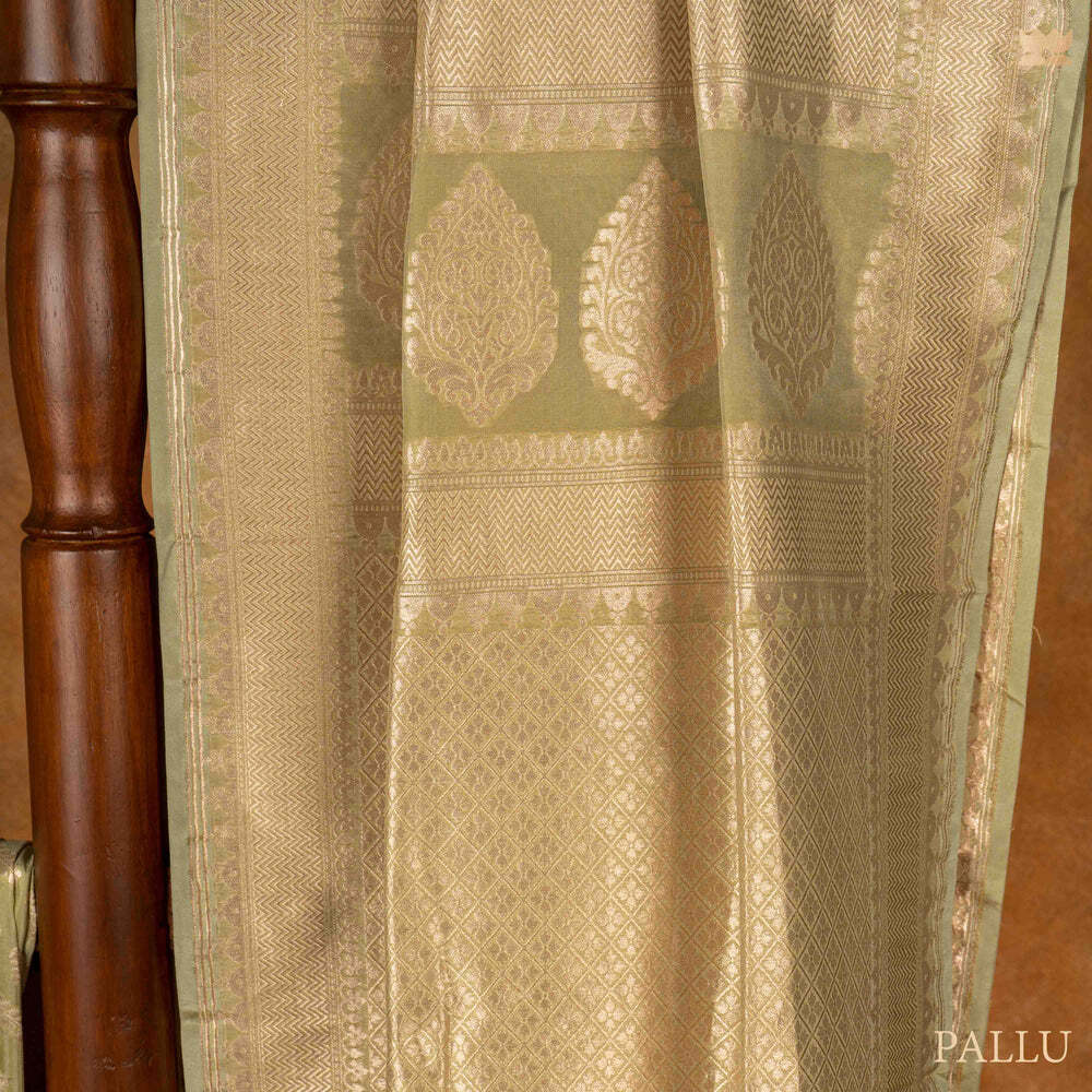Swarnajaal Georgette Silk Banarasi Saree