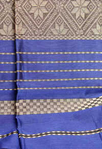 Royal Blue Maheshwari Saree with detailed weaving on Pallu