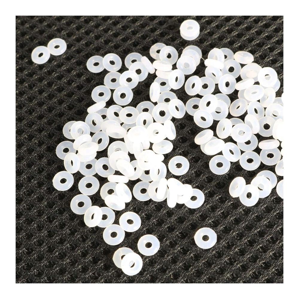 Transparent Rubber Stopper Beads | Size : 8*2mm | Qty : 500pcs | EF47