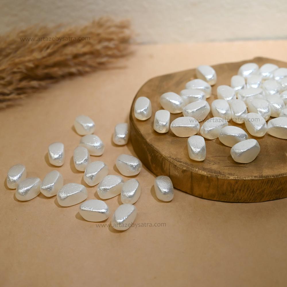 Crushed Irregular Pearl Finish Beads | Size : 21mm | PPB119