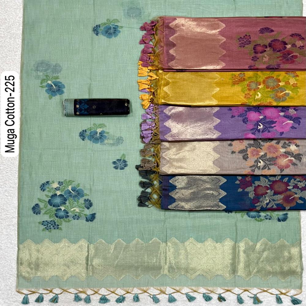 PREMIUM MUGA COTTON WEAVING SAREES