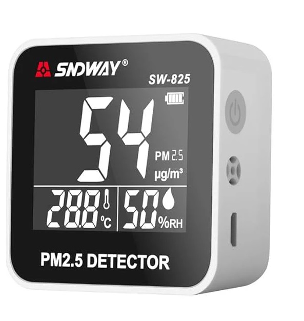 True Sense SW-825 Digital Air Quality Monitor Laser PM2.5 Detector Gas Temperature Humidity Monitor, AQM-13