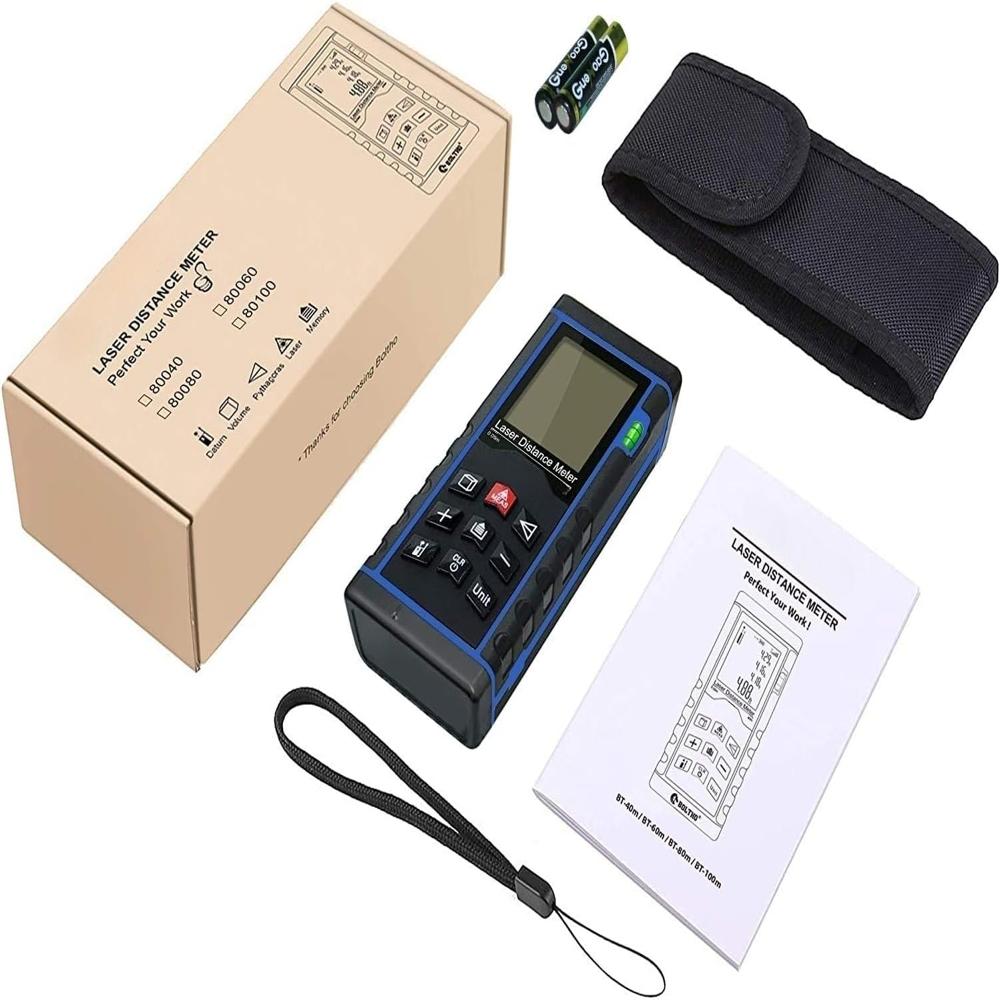 True Sense Handheld Laser Range Finder 60 Meter Laser Distance Meter Non-magnetic, LDM-02