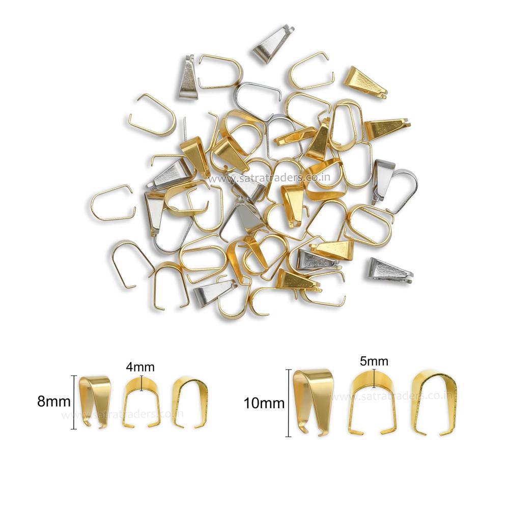 Metal Pendant Bails with U-Hook | Qty : 100g | BF100