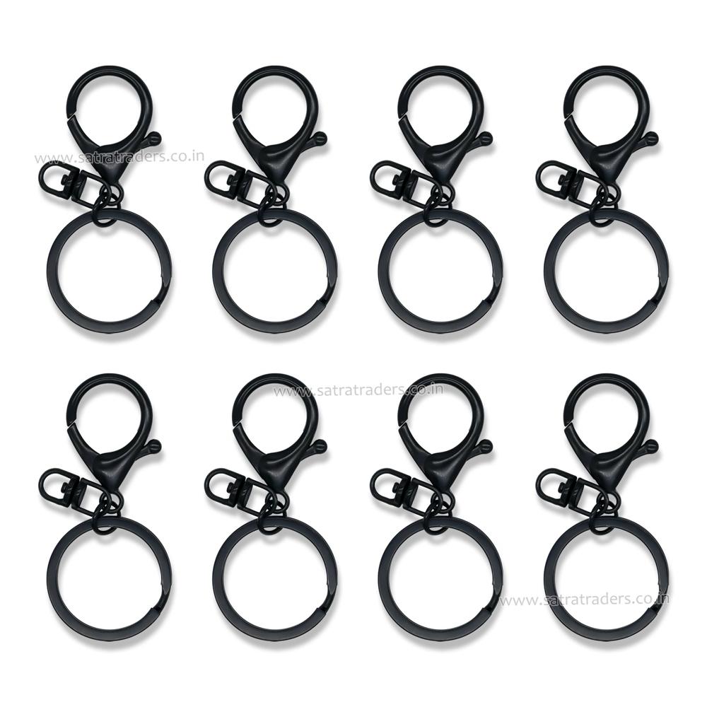 Matt Black Lobster Claw Clasp | Size : 67mm | Qty : 10pcs | BF136