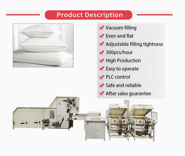 Automatic pillow and coution filling machine for factory