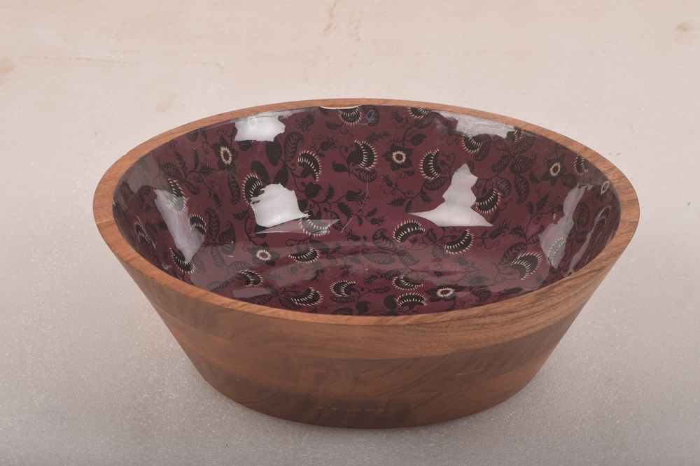 Decorative Wooden Fruit Bowl Pumpkin Enamel Print